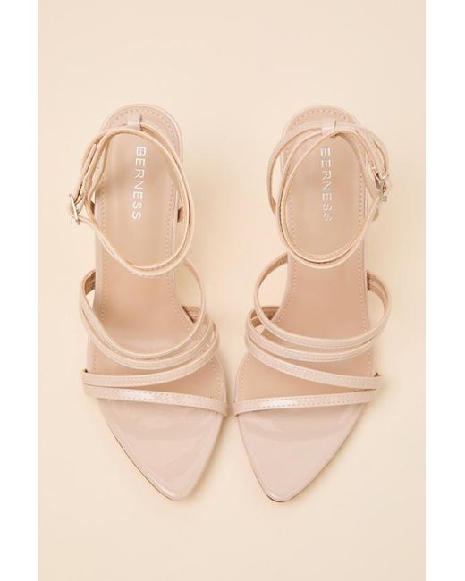 Lulus Natural Adeana Strappy Ankle Strap High Heel Sandals