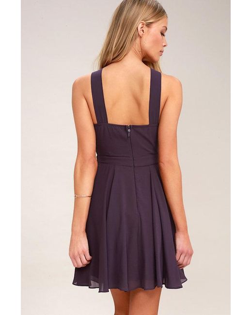Lulus Purple Forevermore Skater Dress