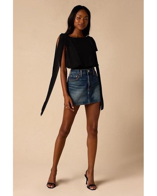 Lulus Black Leonie Tie-Strap Bodysuit