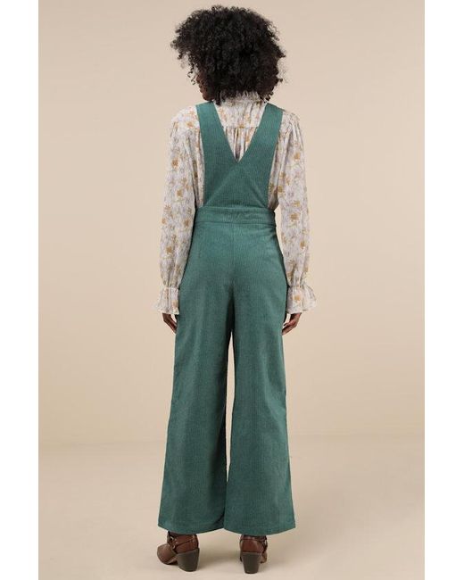 Lulus Green Autumn Energy Corduroy Wide-Leg Overall Jumpsuit