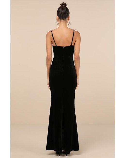 Lulus Natural Stunning Invitation Velvet Ruched Sleeveless Maxi Dress