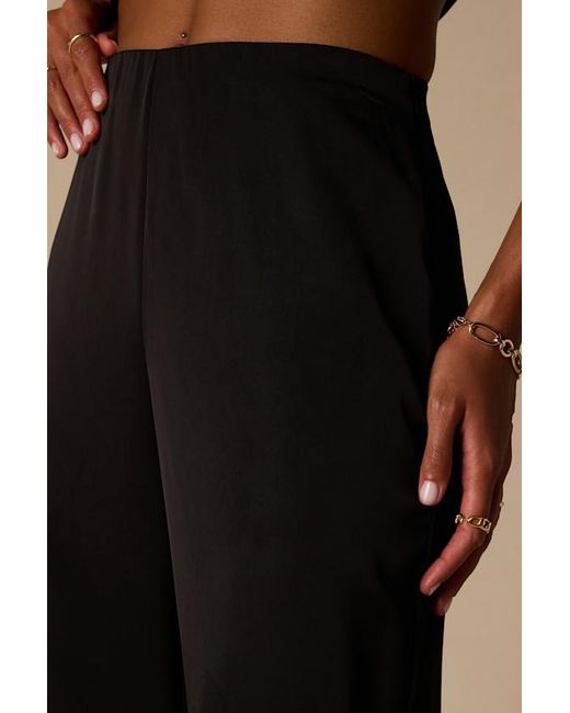 Lulus Natural Amaya Satin High-Rise Pants