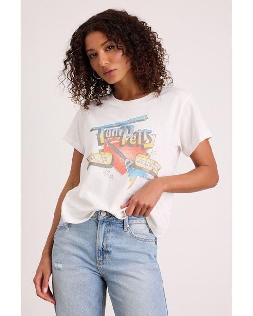 Chaser Brand White Tom Petty 1980 Tour Graphic Tee