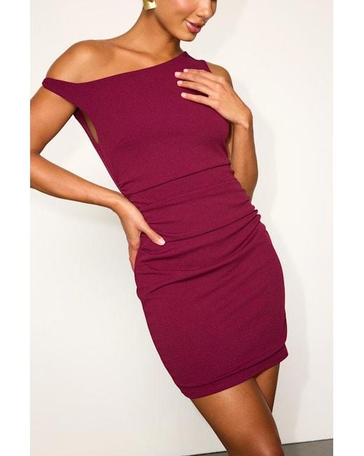 Lulus Red Becca Twisted One-Shoulder Mini Dress