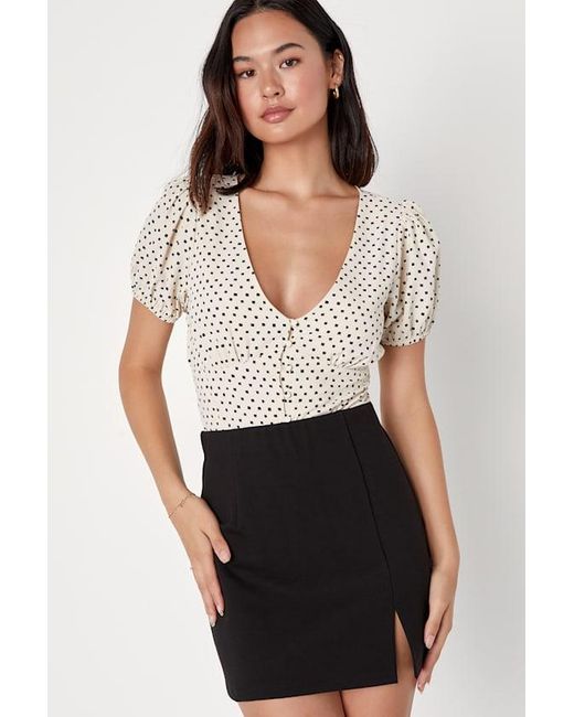 Lulus Black Exemplary Style High-Rise Mini Bodycon Skirt