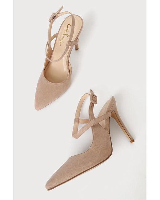 Lulus Natural Jenlove Light Nude Pointed-Toe Pumps