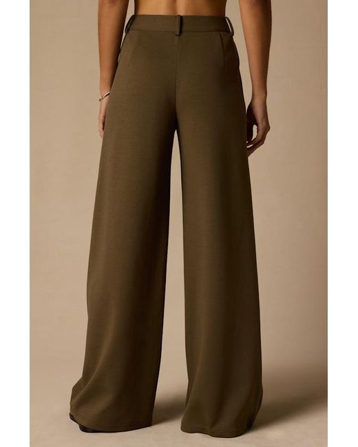 Lulus Natural Greta High-Rise Wide-Leg Trousers