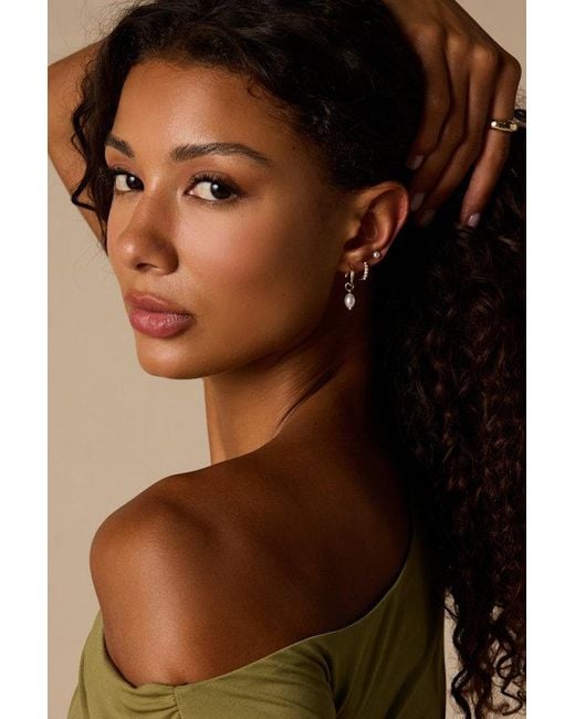 Lulus Natural Fia Pearl Three-Pair Earring Set