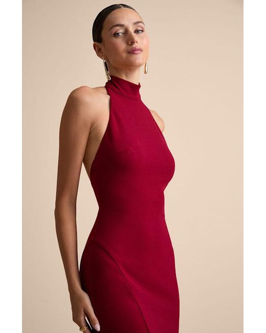 Lulus Sihana Halter Mermaid Maxi Dress in Red | Lyst