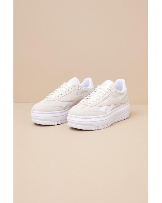 Reebok White Campio Extra Chalk And Suede Leather Sneakers