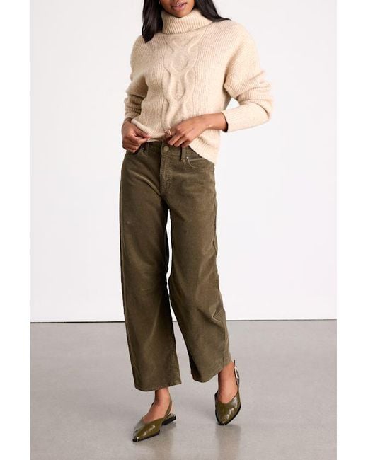 Jbd. Natural Darian Dark Corduroy Low-Rise Barrel Pants