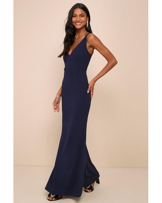 Lulus Blue Melora Sleeveless Maxi Dress