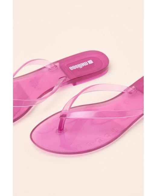 Melissa Pink Harmonic Clear Jelly Flip Flops