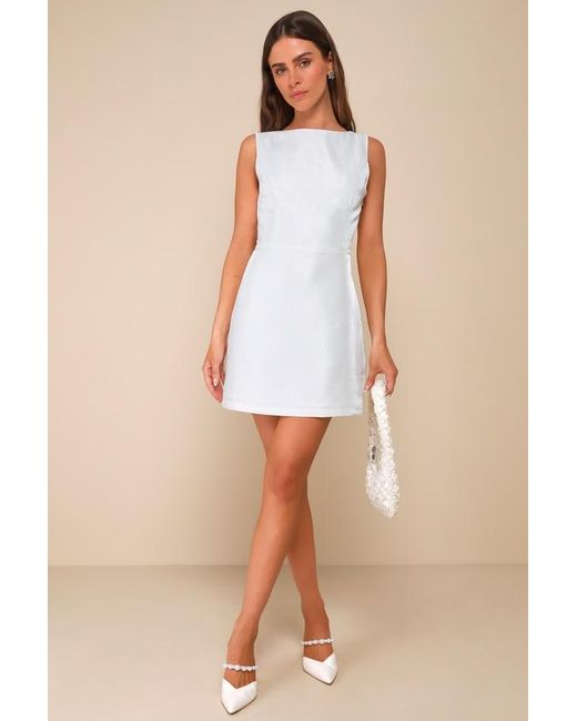 Lulus Natural Sophisticated Selection Sleeveless Backless Mini Dress