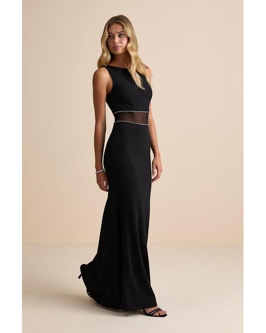 Lulus Blue Just Exquisite Rhinestone Mermaid Maxi Dress