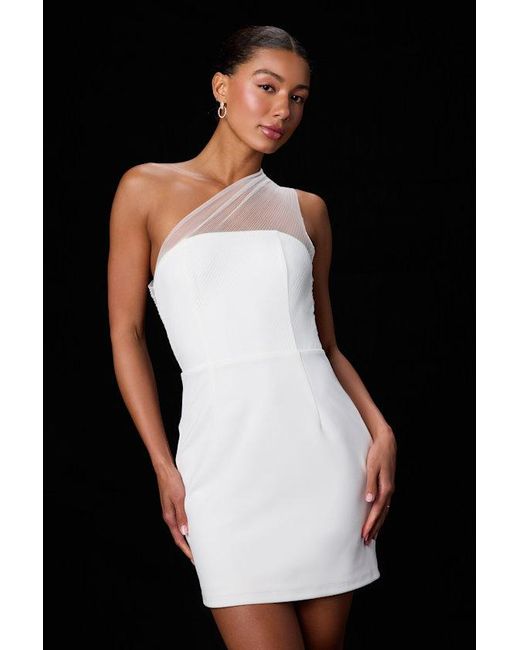 Lulus Black Brayla One-Shoulder Bodycon Mini Dress