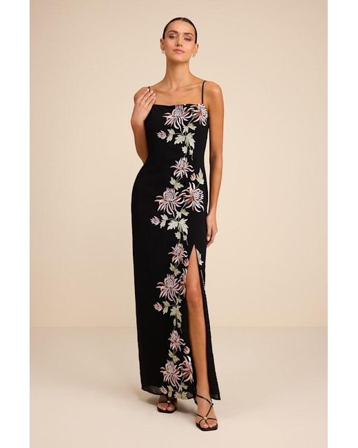 green emerald velvet dress Lulus Love Garden Ivory 3D Floral Embroidered Strapless Maxi Dress