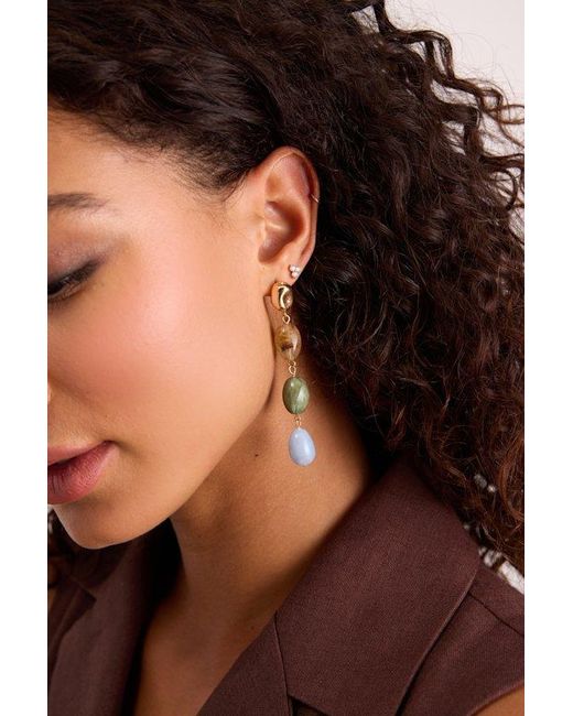 Lulus Black Lesia Multi Stone Drop Earrings