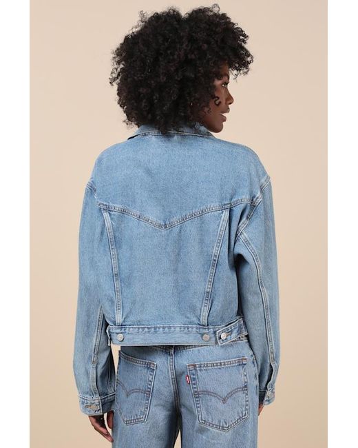 Levi's Blue Shrunken '90S Trucker Medium Wash Denim Jacket