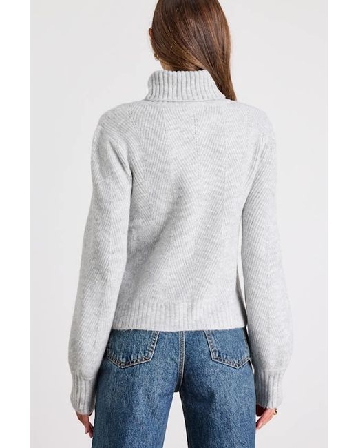 Lulus Gray Meet Cozy Knit Long Sleeve Turtleneck Sweater