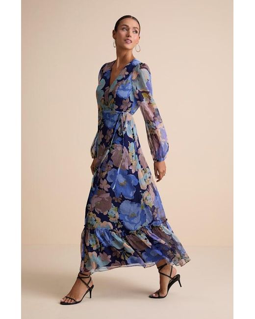 purple maxi long sleeve dress Purple Flared Long Sleeve Maxi Dress – shopaleena