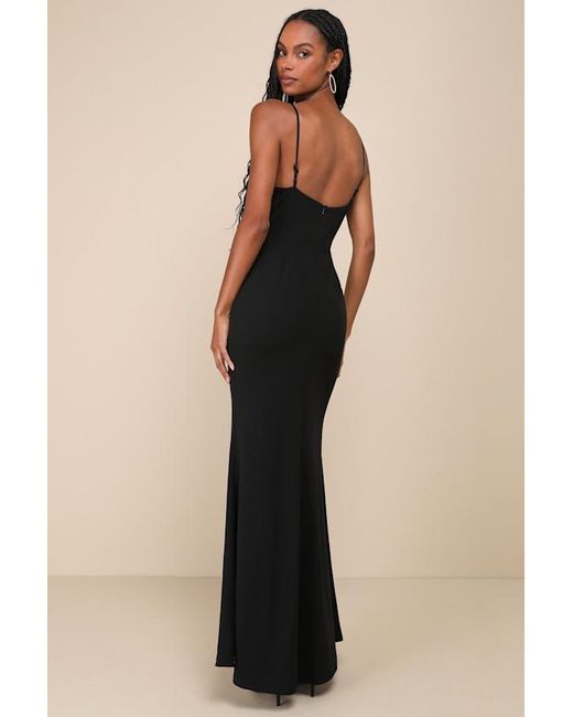 Lulus Natural Simply Remarkable Sleeveless Bustier Mermaid Maxi Dress