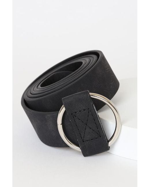 Lulus Black Effortless Is More Ring Belt