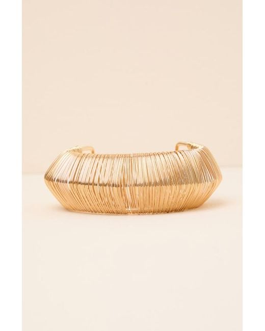 Lulus Natural Blanche Chunky Cuff Bracelet