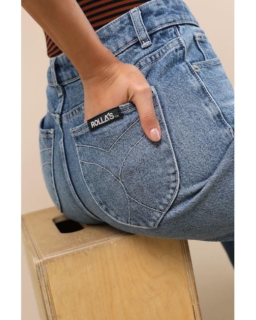 Rolla's Blue Kate Medium Wash Mid-Rise Baggy Jeans