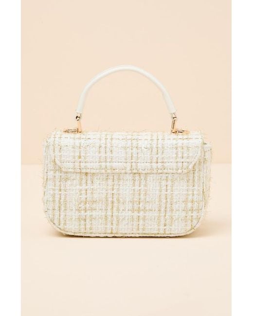 Lulus Natural Lincoln Tweed Mini Crossbody Bag