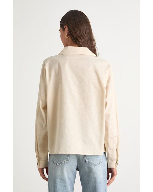 Lulus Natural Amelia Dawn Long Sleeve Button-Up Top