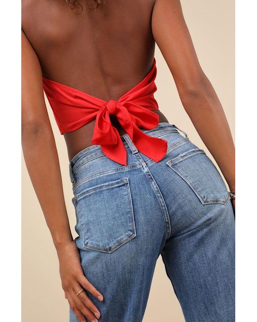 Lulus Dandy Darlin' Collared Button-Front Tie-Back Vest Tank Top