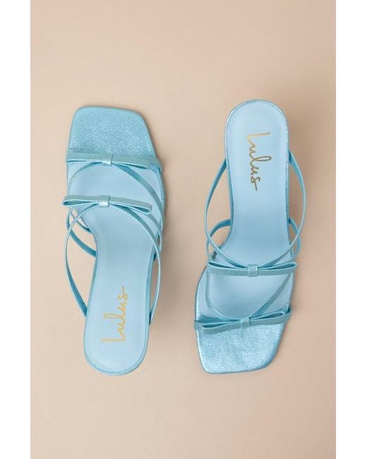 Lulus Black Pascaline High Heel Slide Sandals