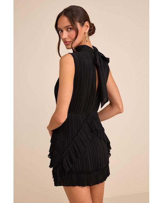 black strappy dress mini Darker Wavs Strappy Cut Out Wrap Mini Dress