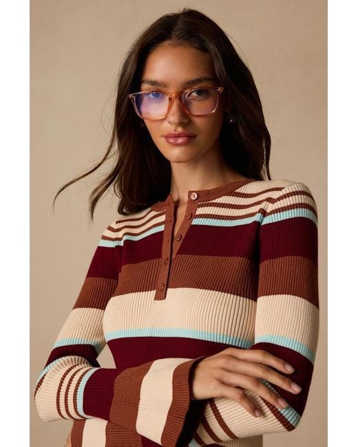Lulus Brown Huxley Square Light Glasses