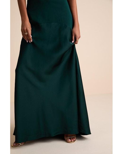 Lulus Green Compelling Style Emerald Strapless A-Line Maxi Dress