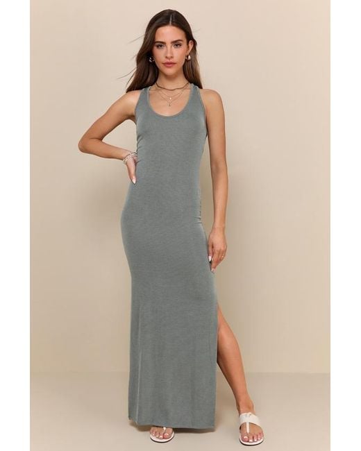 Lulus Multicolor Relaxed But Not Least Ribbed Sleeveless Maxi Dress
