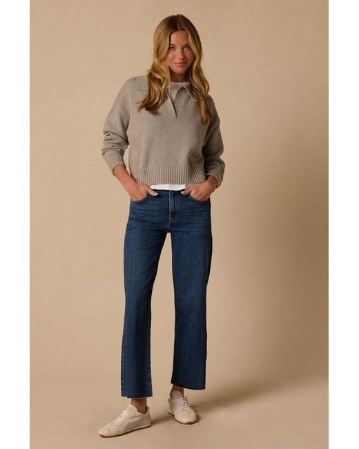 Just Black Blue The Mid Rise Classic Straight Dark Wash Denim Jeans
