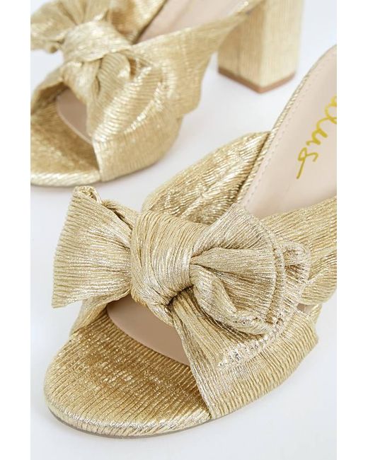 Lulus Natural Dorothea Knotted High Heel Sandals