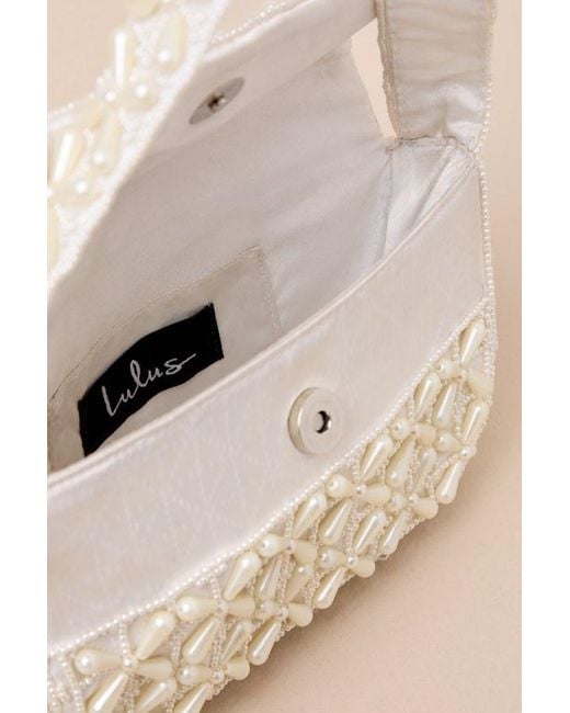 Lulus Natural Luxe Perception Pearl Beaded Mini Shoulder Bag
