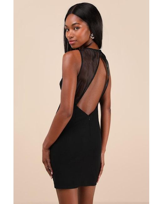 Lulus Magalie Backless Boat Neck Mini Dress in Natural | Lyst