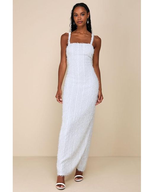 Lulus Natural Sensational Invite Textured Knit Sleeveless Maxi Dress