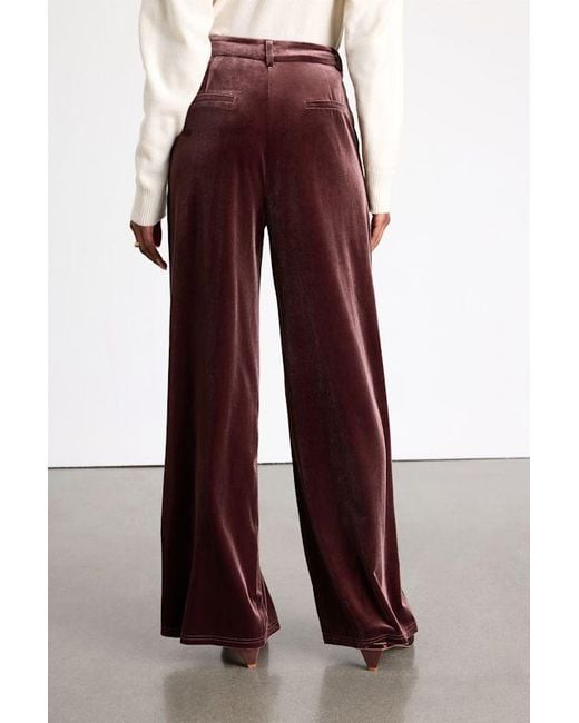 Lulus White Chic Splendor Dark Velvet Pleated High-Rise Wide-Leg Pants