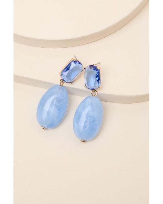 Lulus Black Sirona Stone Drop Earrings