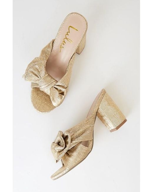 Lulus Natural Dorothea Knotted High Heel Sandals
