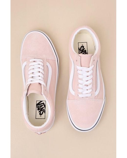 Vans Pink Old Skool Rose Smoke Suede Lace-Up Sneakers