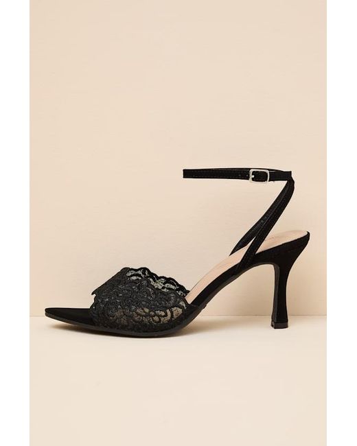Lulus Natural Regatta Lace Ankle Strap High Heel Sandals