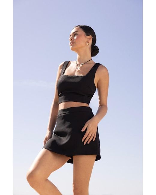 Lulus Black Divinely Sunny Sleeveless Two-Piece Romper