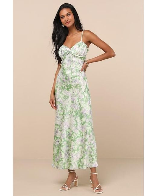 &merci green dress Bottle green one shoulder draped cocktail gown abstract work main image 1