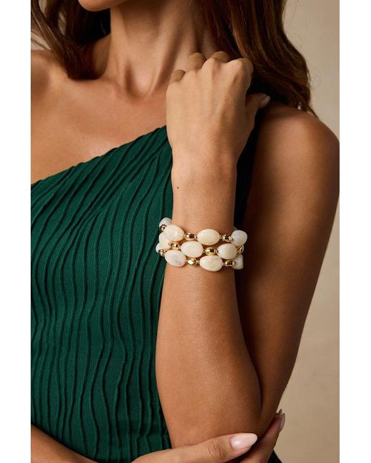 Lulus Multicolor Pembroke Beaded Three-Piece Bracelet Set